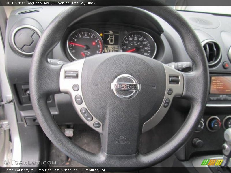 Silver Ice Metallic / Black 2011 Nissan Rogue SV AWD