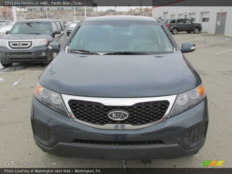 Pacific Blue / Gray 2011 Kia Sorento LX AWD