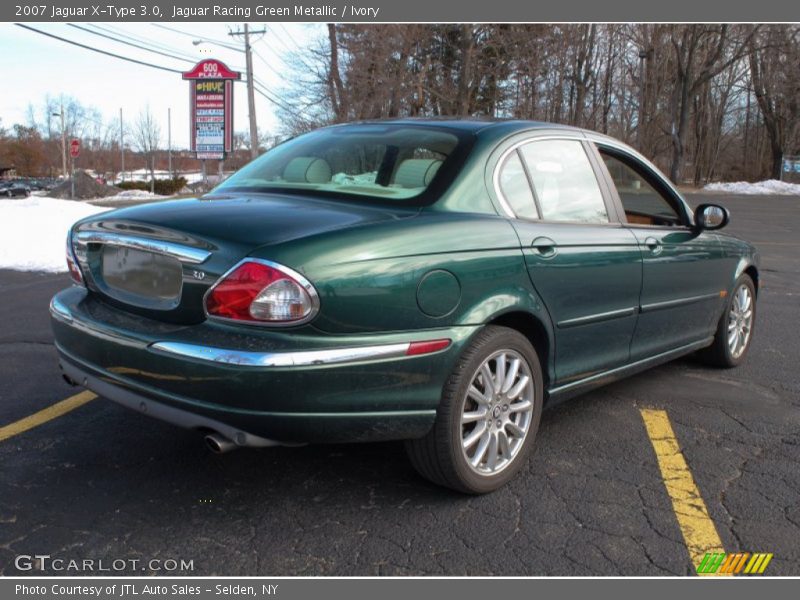 Jaguar Racing Green Metallic / Ivory 2007 Jaguar X-Type 3.0