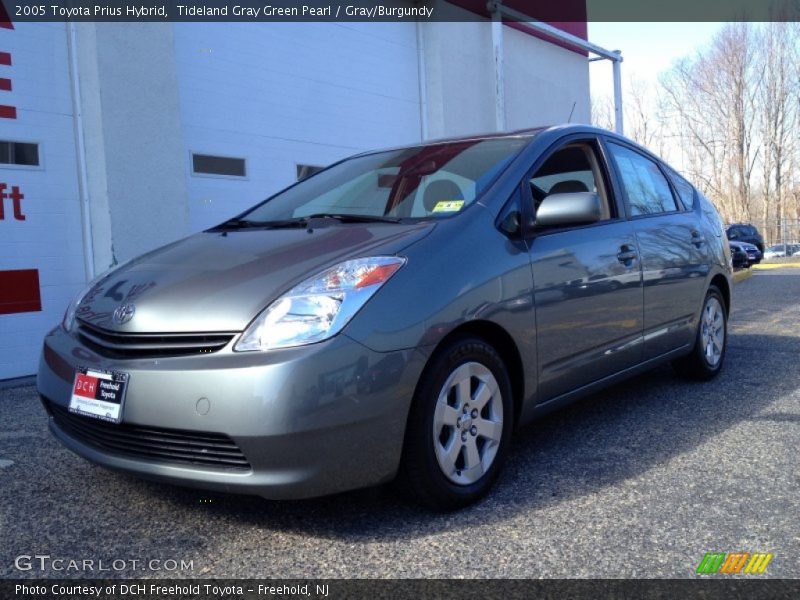 Tideland Gray Green Pearl / Gray/Burgundy 2005 Toyota Prius Hybrid