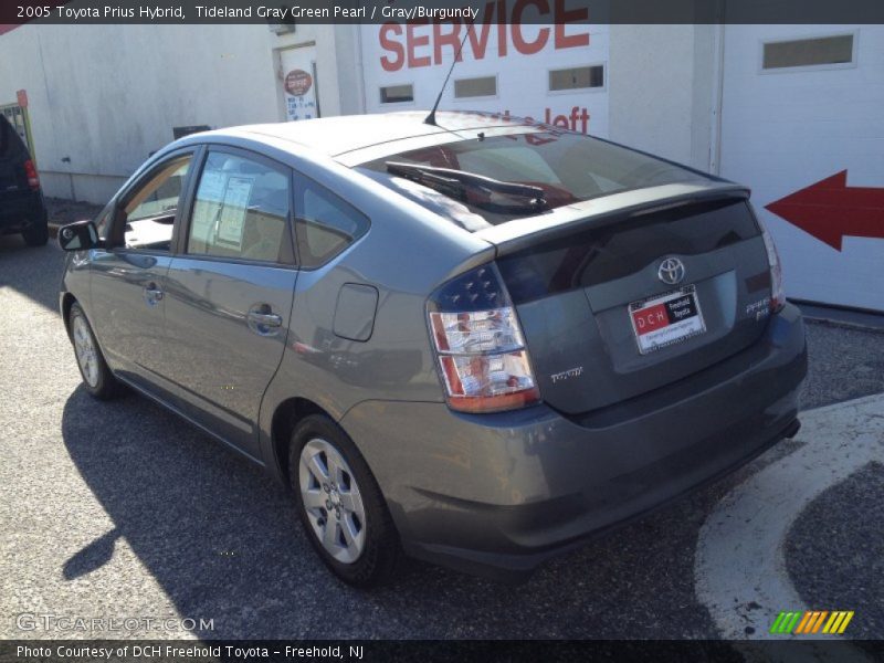 Tideland Gray Green Pearl / Gray/Burgundy 2005 Toyota Prius Hybrid