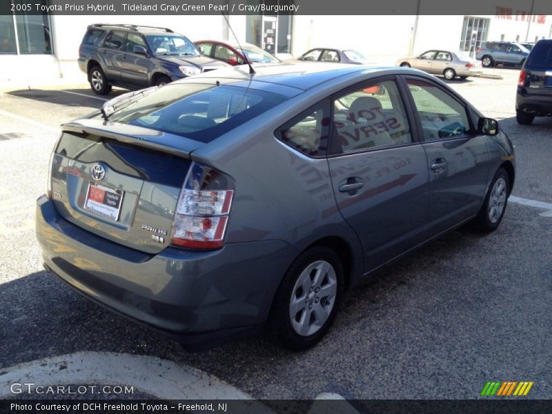 Tideland Gray Green Pearl / Gray/Burgundy 2005 Toyota Prius Hybrid