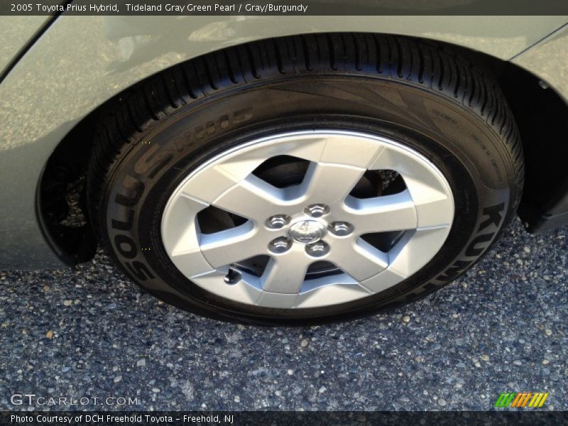Tideland Gray Green Pearl / Gray/Burgundy 2005 Toyota Prius Hybrid
