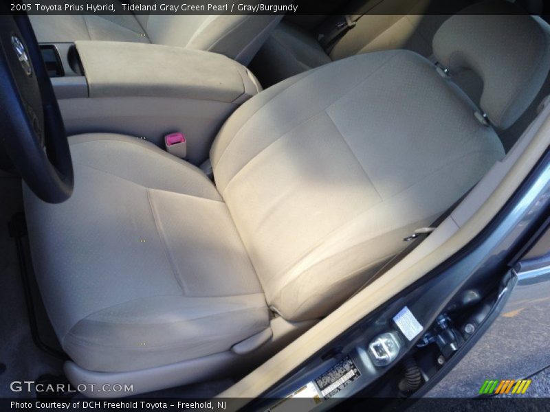 Tideland Gray Green Pearl / Gray/Burgundy 2005 Toyota Prius Hybrid