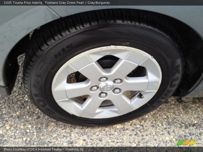Tideland Gray Green Pearl / Gray/Burgundy 2005 Toyota Prius Hybrid