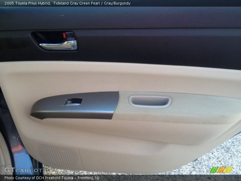 Tideland Gray Green Pearl / Gray/Burgundy 2005 Toyota Prius Hybrid