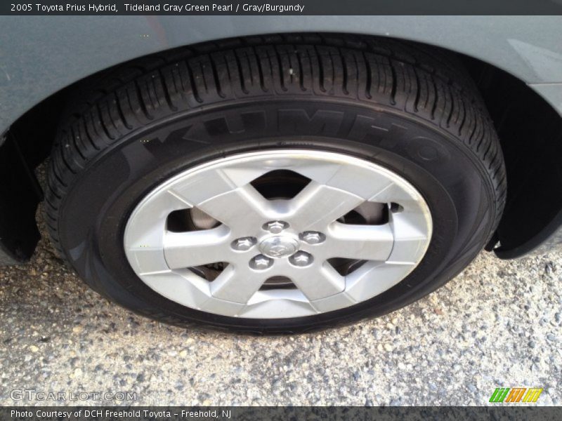 Tideland Gray Green Pearl / Gray/Burgundy 2005 Toyota Prius Hybrid