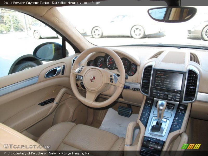 Dark Blue Metallic / Luxor Beige 2011 Porsche Cayenne Turbo