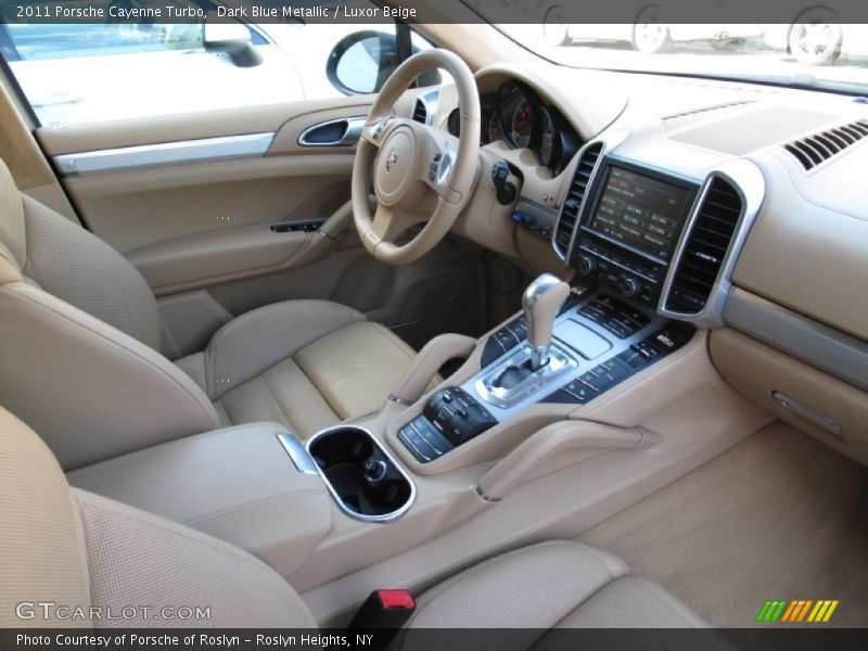 Dark Blue Metallic / Luxor Beige 2011 Porsche Cayenne Turbo