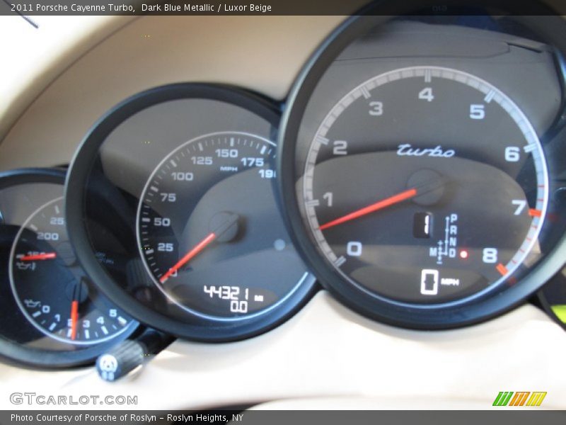 Dark Blue Metallic / Luxor Beige 2011 Porsche Cayenne Turbo