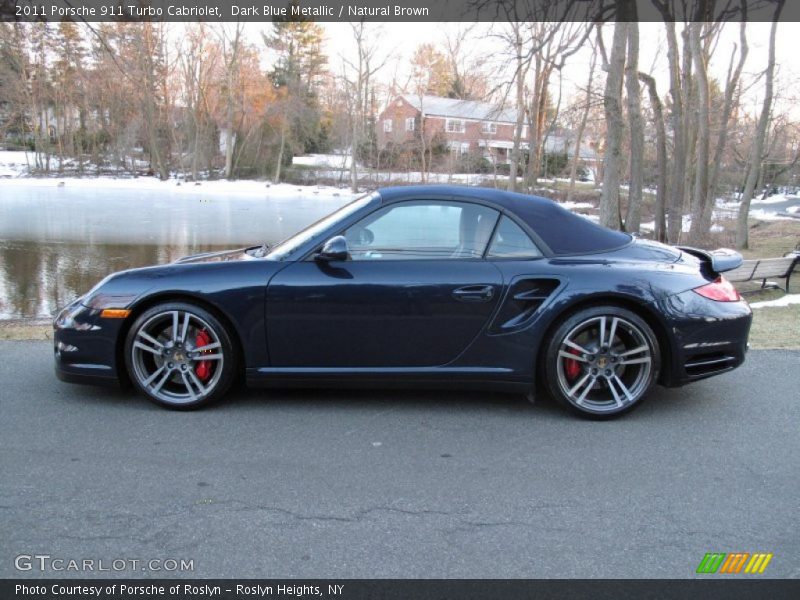Dark Blue Metallic / Natural Brown 2011 Porsche 911 Turbo Cabriolet