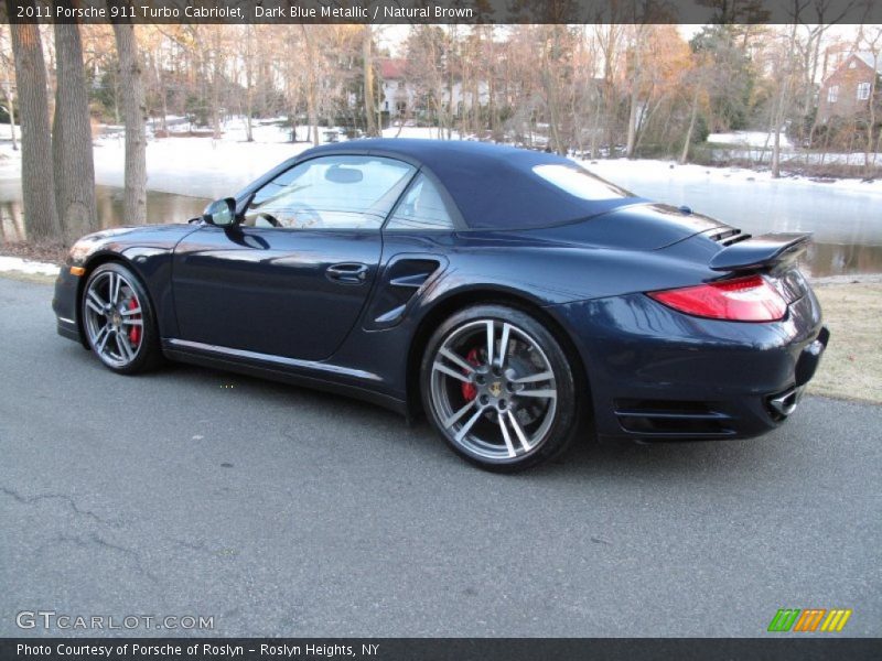 Dark Blue Metallic / Natural Brown 2011 Porsche 911 Turbo Cabriolet