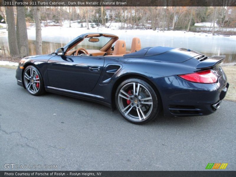 Dark Blue Metallic / Natural Brown 2011 Porsche 911 Turbo Cabriolet