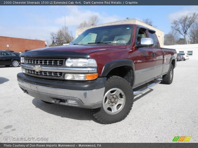 Dark Carmine Red Metallic / Graphite 2000 Chevrolet Silverado 1500 LS Extended Cab 4x4