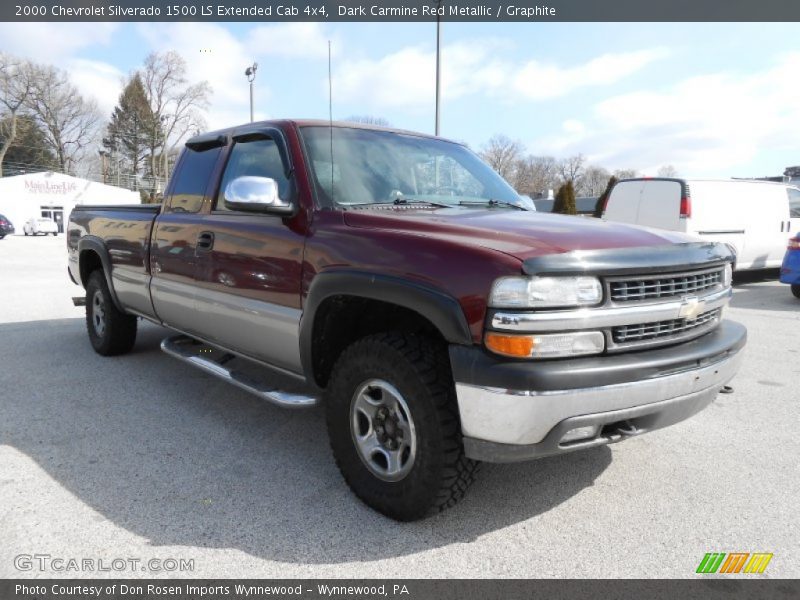 Dark Carmine Red Metallic / Graphite 2000 Chevrolet Silverado 1500 LS Extended Cab 4x4