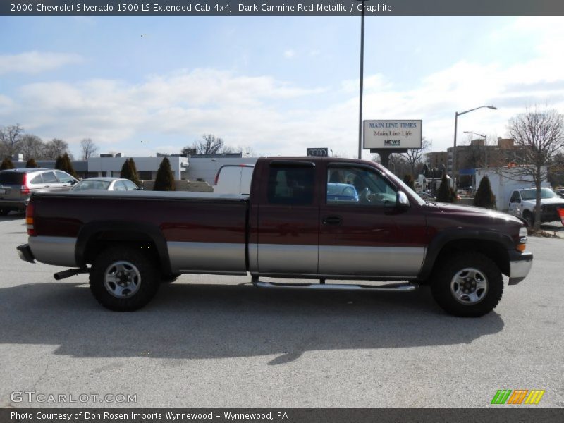 Dark Carmine Red Metallic / Graphite 2000 Chevrolet Silverado 1500 LS Extended Cab 4x4