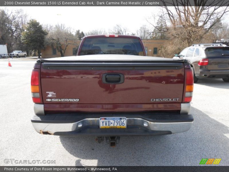 Dark Carmine Red Metallic / Graphite 2000 Chevrolet Silverado 1500 LS Extended Cab 4x4