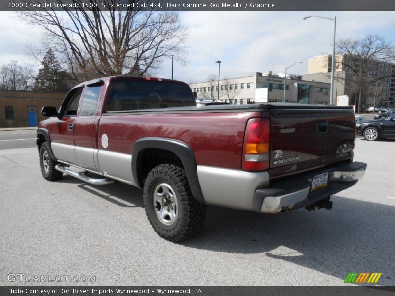 Dark Carmine Red Metallic / Graphite 2000 Chevrolet Silverado 1500 LS Extended Cab 4x4