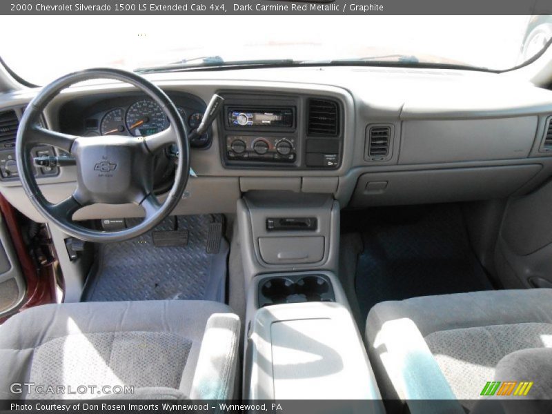 Dark Carmine Red Metallic / Graphite 2000 Chevrolet Silverado 1500 LS Extended Cab 4x4