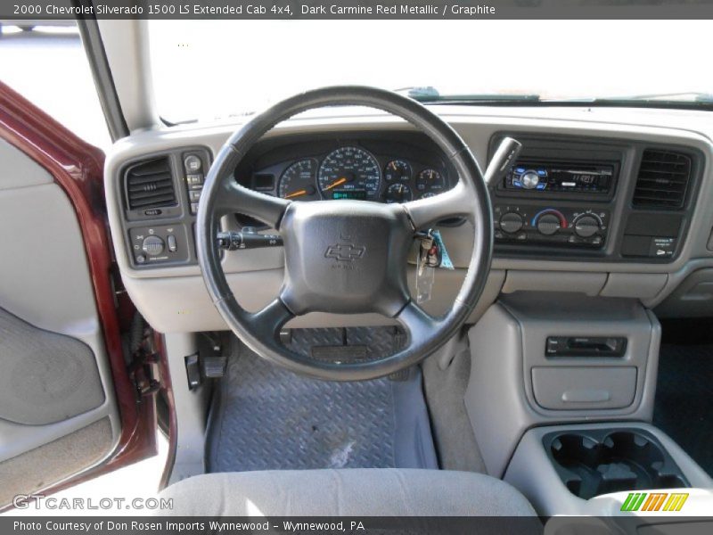 Dark Carmine Red Metallic / Graphite 2000 Chevrolet Silverado 1500 LS Extended Cab 4x4