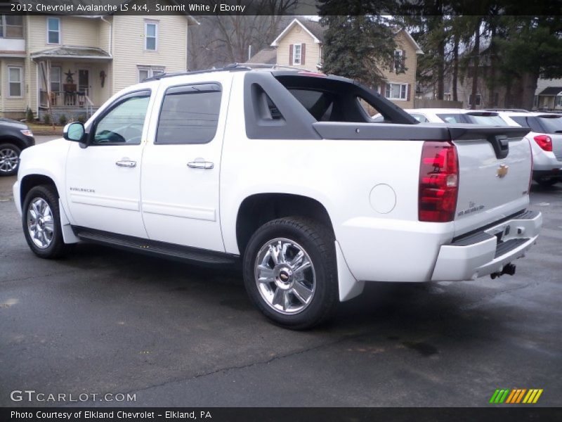 Summit White / Ebony 2012 Chevrolet Avalanche LS 4x4