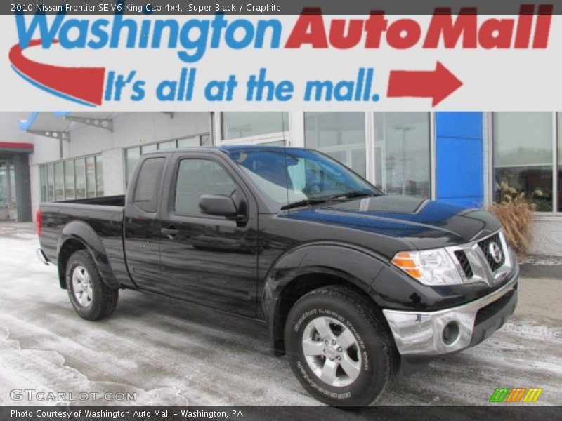 Super Black / Graphite 2010 Nissan Frontier SE V6 King Cab 4x4