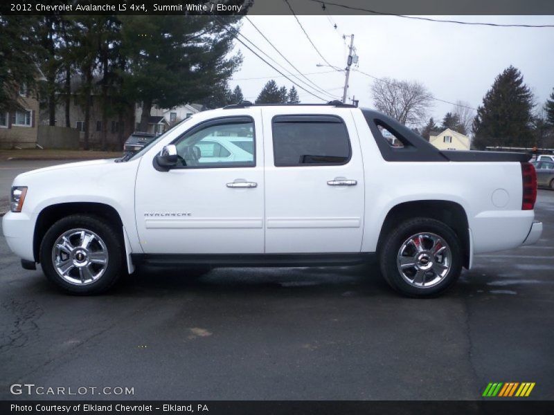 Summit White / Ebony 2012 Chevrolet Avalanche LS 4x4