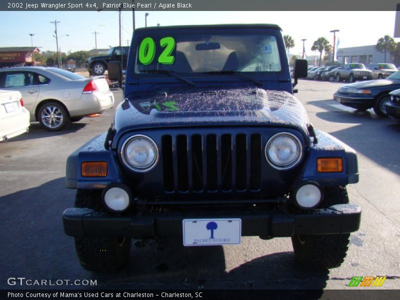 Patriot Blue Pearl / Agate Black 2002 Jeep Wrangler Sport 4x4