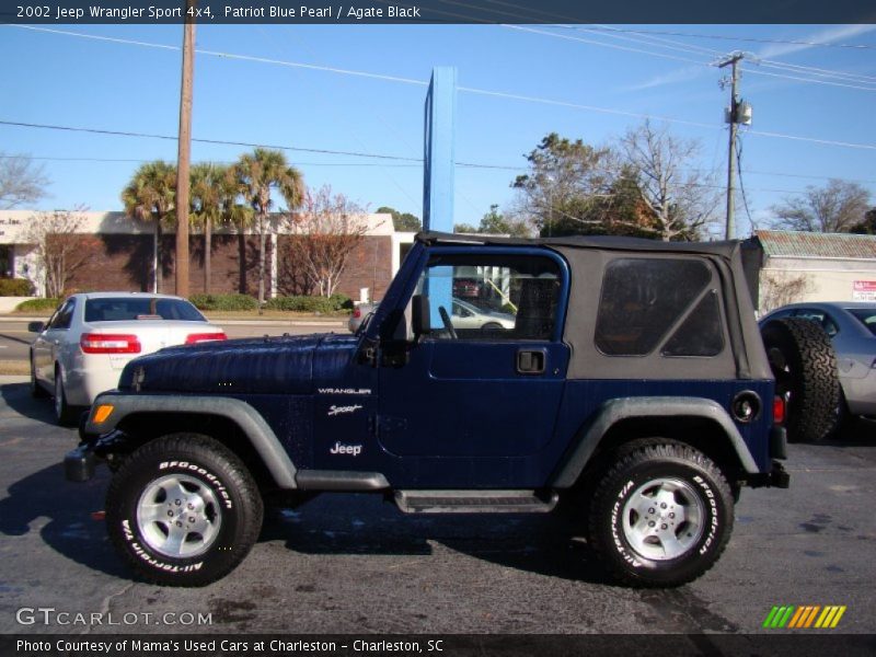 Patriot Blue Pearl / Agate Black 2002 Jeep Wrangler Sport 4x4
