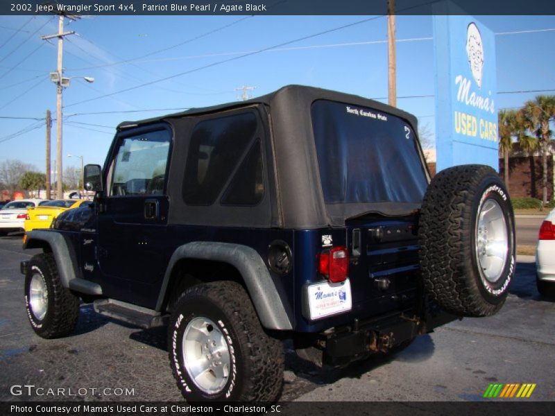 Patriot Blue Pearl / Agate Black 2002 Jeep Wrangler Sport 4x4