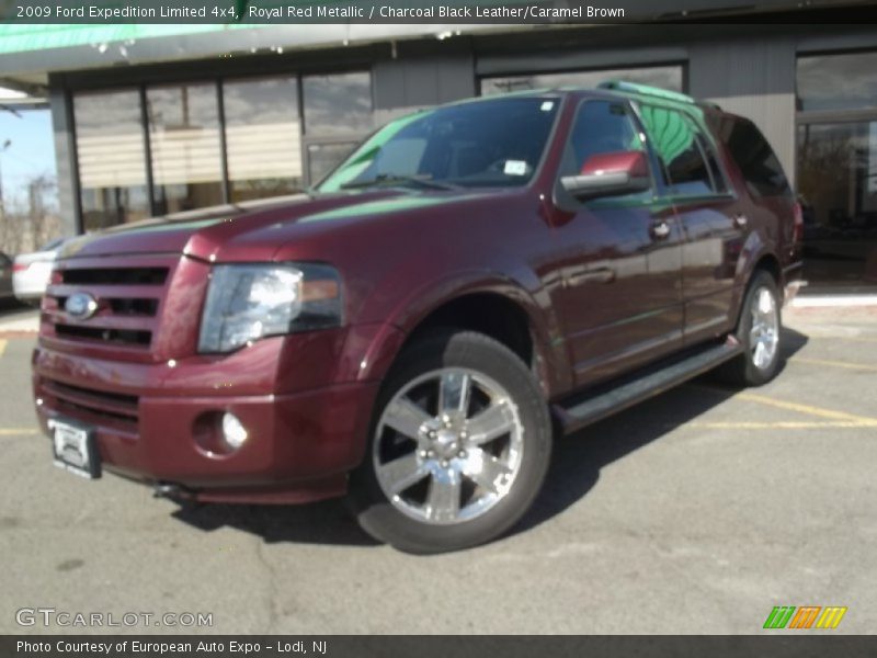 Royal Red Metallic / Charcoal Black Leather/Caramel Brown 2009 Ford Expedition Limited 4x4