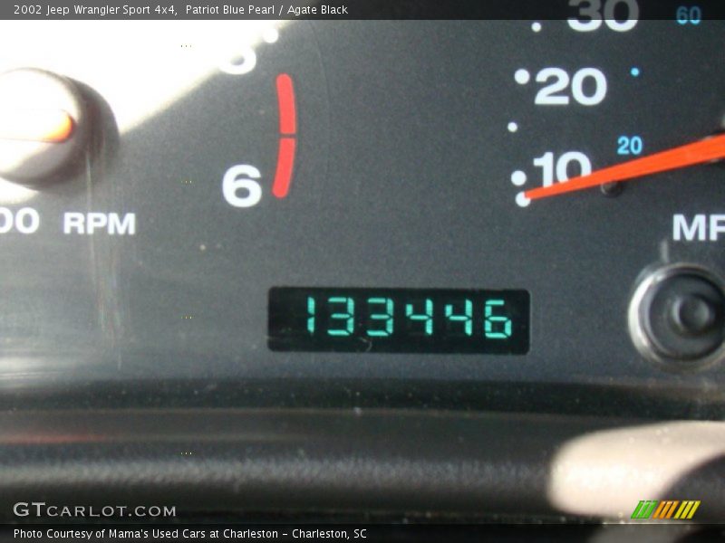 Patriot Blue Pearl / Agate Black 2002 Jeep Wrangler Sport 4x4