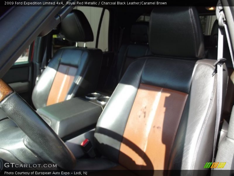 Royal Red Metallic / Charcoal Black Leather/Caramel Brown 2009 Ford Expedition Limited 4x4