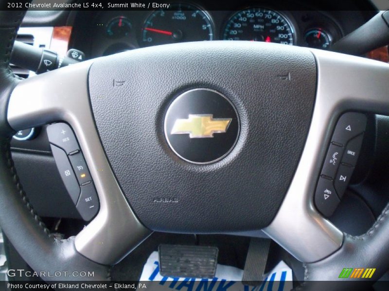 Summit White / Ebony 2012 Chevrolet Avalanche LS 4x4