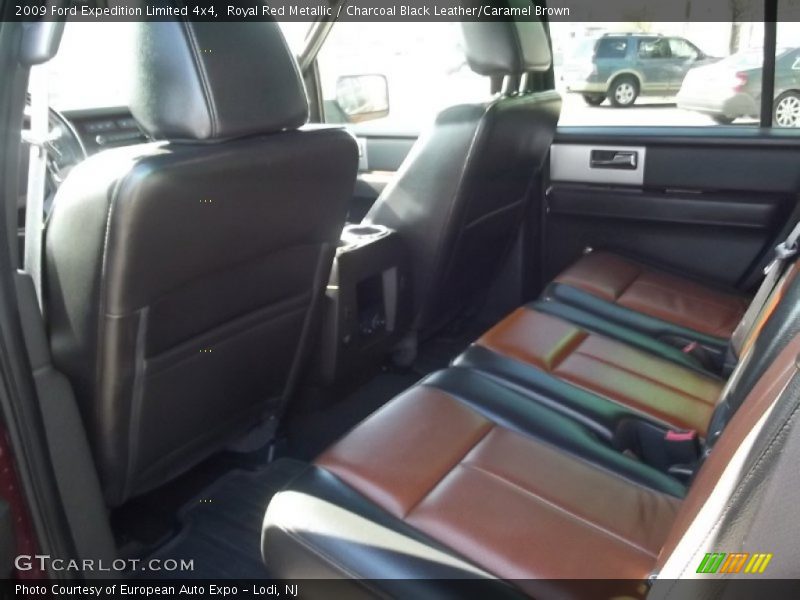 Royal Red Metallic / Charcoal Black Leather/Caramel Brown 2009 Ford Expedition Limited 4x4