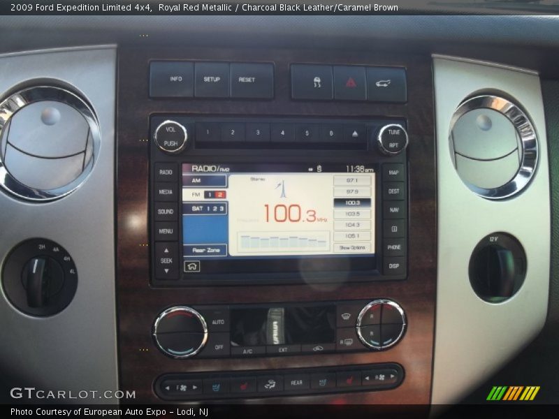 Royal Red Metallic / Charcoal Black Leather/Caramel Brown 2009 Ford Expedition Limited 4x4