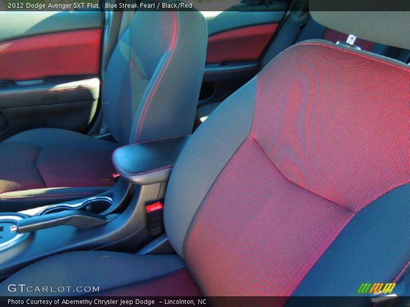 Blue Streak Pearl / Black/Red 2012 Dodge Avenger SXT Plus