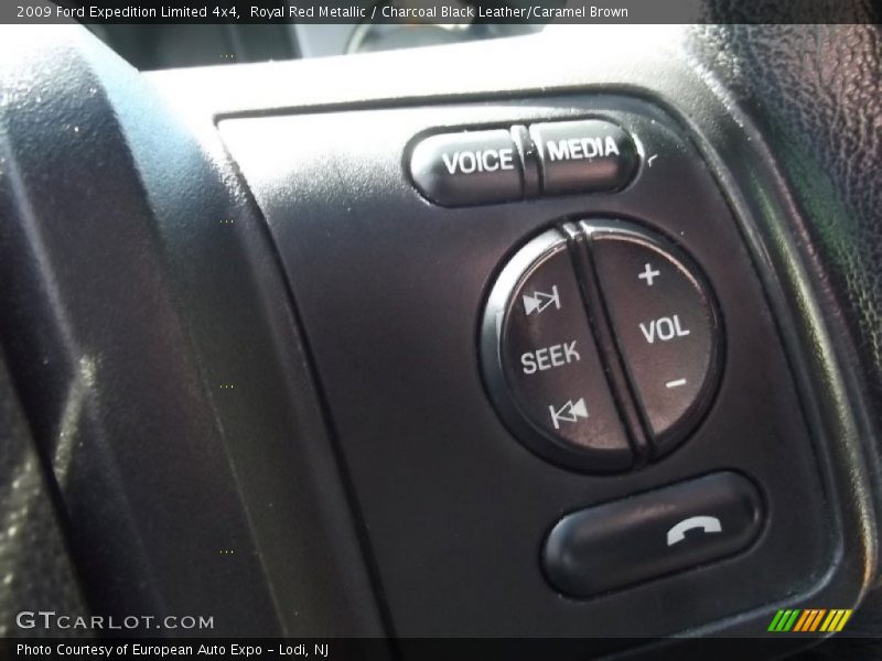 Royal Red Metallic / Charcoal Black Leather/Caramel Brown 2009 Ford Expedition Limited 4x4
