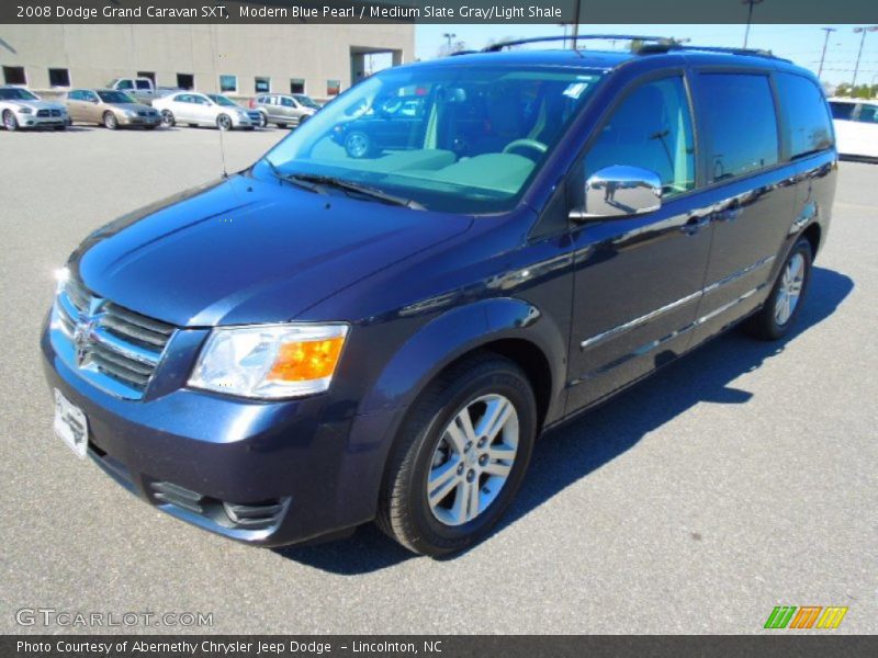 Modern Blue Pearl / Medium Slate Gray/Light Shale 2008 Dodge Grand Caravan SXT
