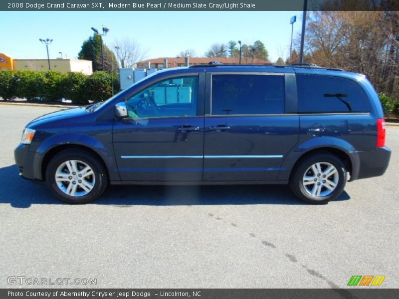 Modern Blue Pearl / Medium Slate Gray/Light Shale 2008 Dodge Grand Caravan SXT