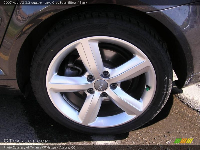 Lava Grey Pearl Effect / Black 2007 Audi A3 3.2 quattro