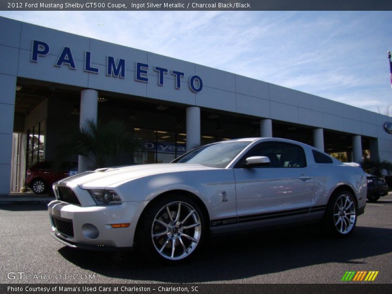 Ingot Silver Metallic / Charcoal Black/Black 2012 Ford Mustang Shelby GT500 Coupe