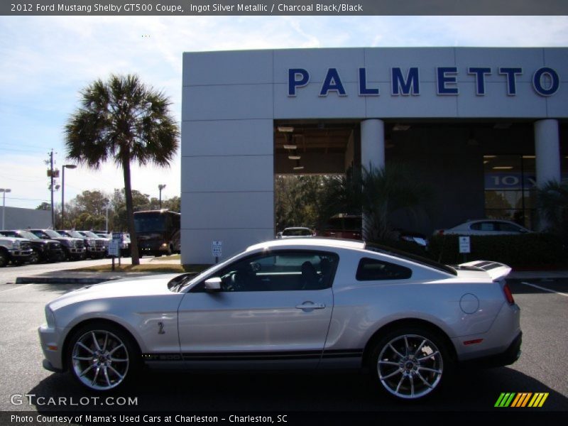 Ingot Silver Metallic / Charcoal Black/Black 2012 Ford Mustang Shelby GT500 Coupe