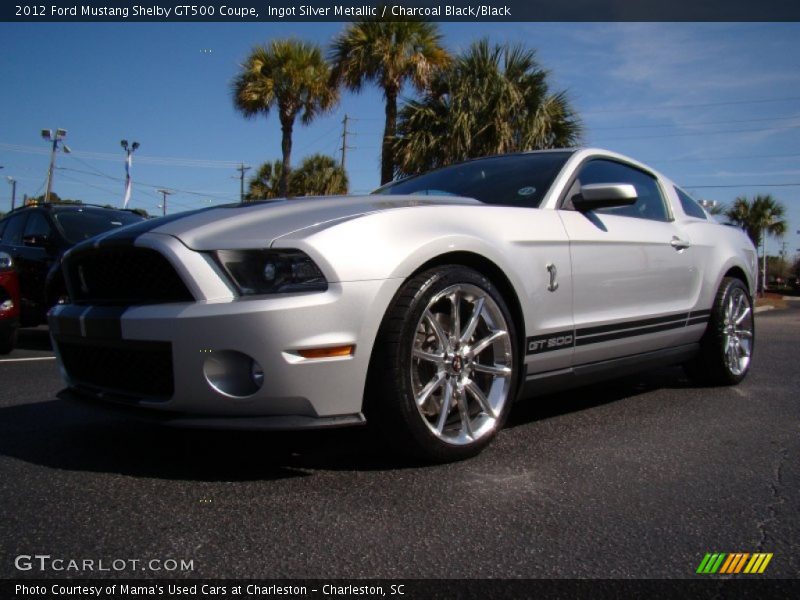 Ingot Silver Metallic / Charcoal Black/Black 2012 Ford Mustang Shelby GT500 Coupe