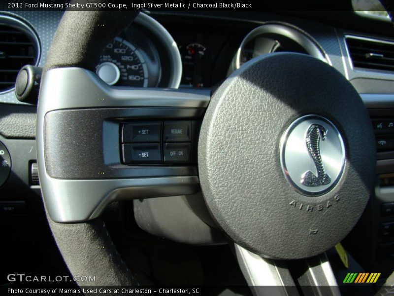 Ingot Silver Metallic / Charcoal Black/Black 2012 Ford Mustang Shelby GT500 Coupe
