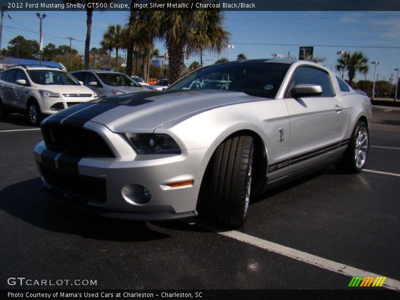 Ingot Silver Metallic / Charcoal Black/Black 2012 Ford Mustang Shelby GT500 Coupe