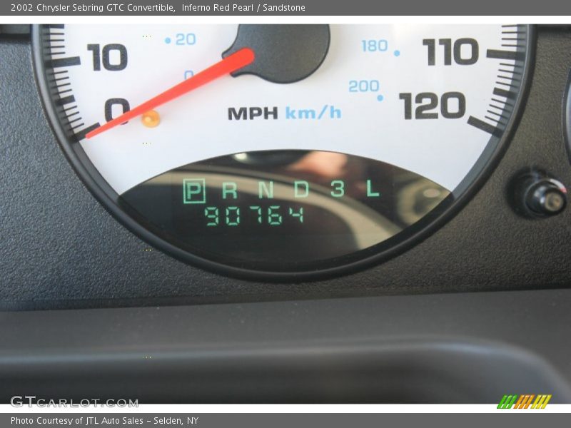 Inferno Red Pearl / Sandstone 2002 Chrysler Sebring GTC Convertible