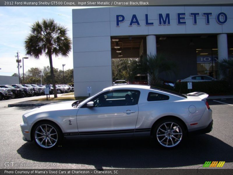 Ingot Silver Metallic / Charcoal Black/Black 2012 Ford Mustang Shelby GT500 Coupe