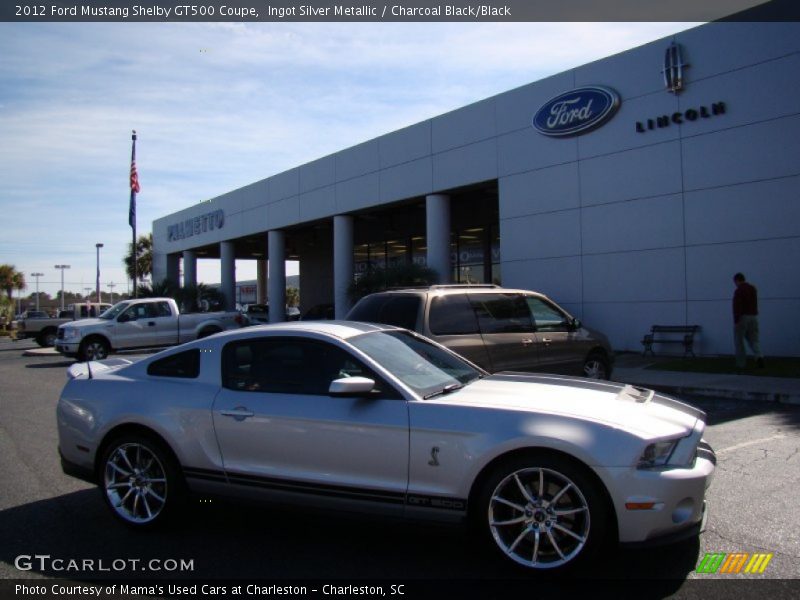 Ingot Silver Metallic / Charcoal Black/Black 2012 Ford Mustang Shelby GT500 Coupe