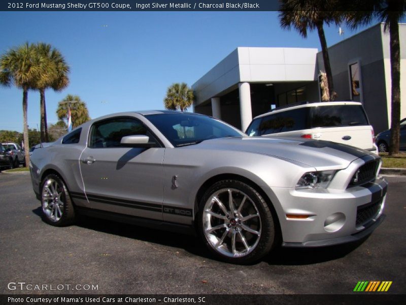 Ingot Silver Metallic / Charcoal Black/Black 2012 Ford Mustang Shelby GT500 Coupe